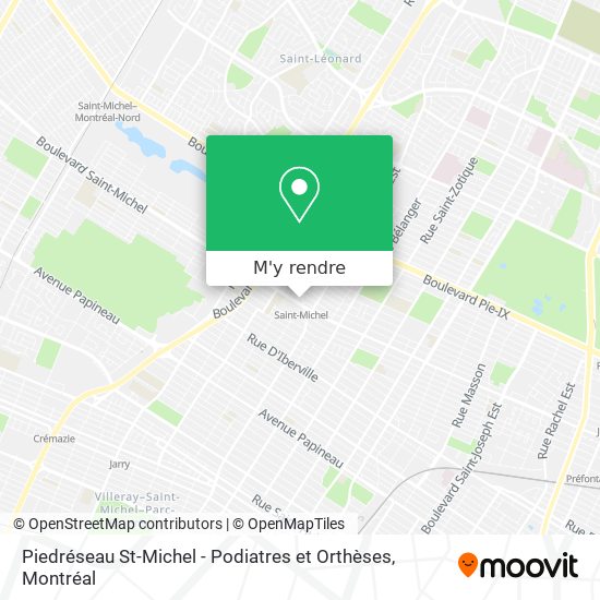 Piedréseau St-Michel - Podiatres et Orthèses plan