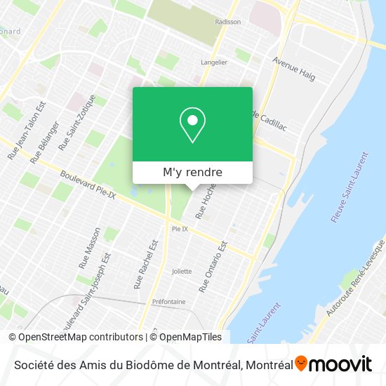 Société des Amis du Biodôme de Montréal plan