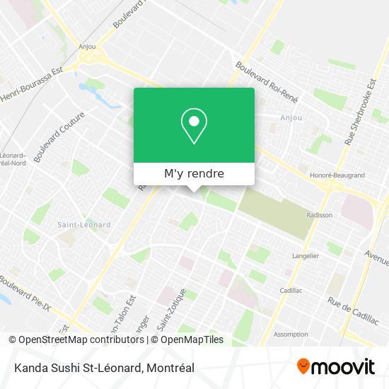 Kanda Sushi St-Léonard plan