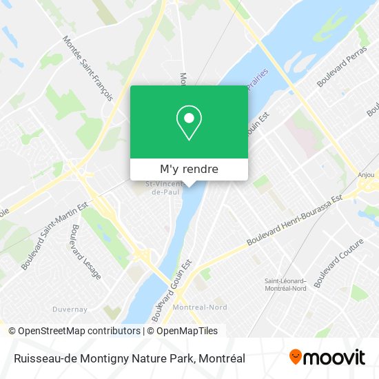 Ruisseau-de Montigny Nature Park plan