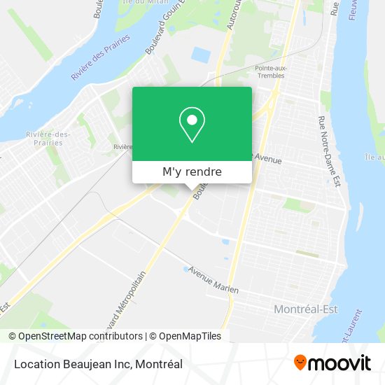 Location Beaujean Inc plan