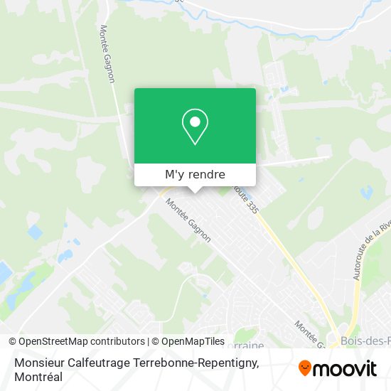 Monsieur Calfeutrage Terrebonne-Repentigny plan
