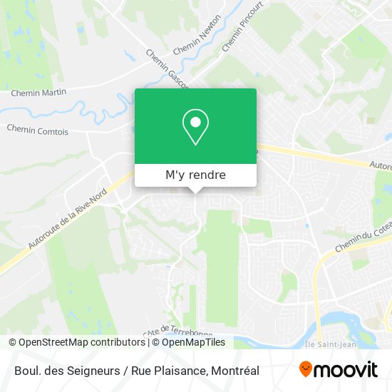 Boul. des Seigneurs / Rue Plaisance plan