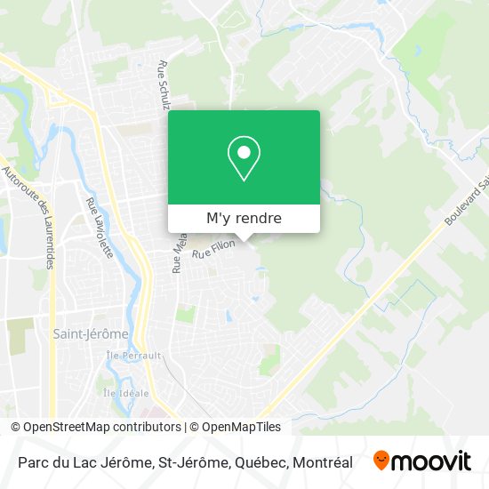 Parc du Lac Jérôme, St-Jérôme, Québec plan