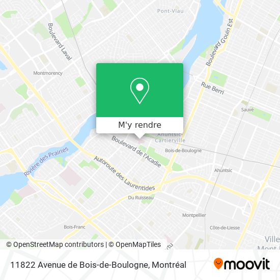11822 Avenue de Bois-de-Boulogne plan