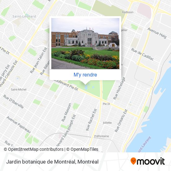 Jardin botanique de Montréal plan