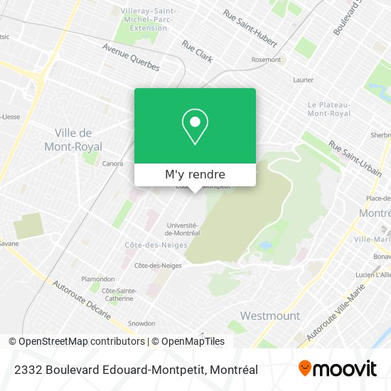 2332 Boulevard Edouard-Montpetit plan