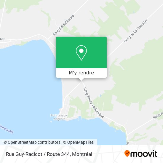 Rue Guy-Racicot / Route 344 plan