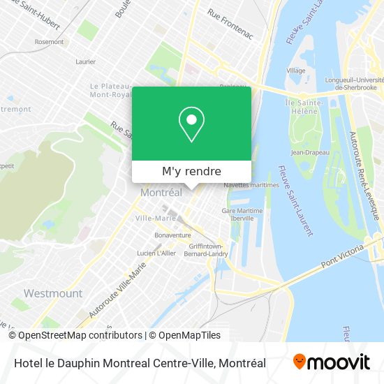 Hotel le Dauphin Montreal Centre-Ville plan