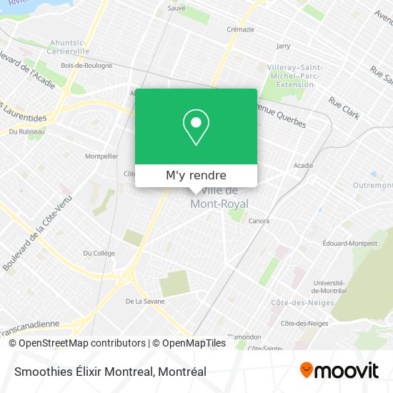 Smoothies Élixir Montreal plan