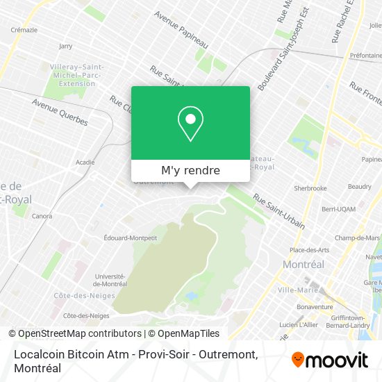 Localcoin Bitcoin Atm - Provi-Soir - Outremont plan