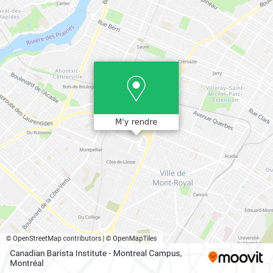 Canadian Barista Institute - Montreal Campus plan