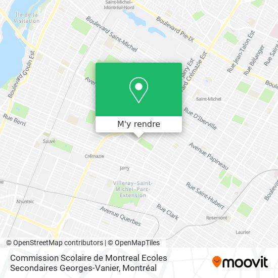 Commission Scolaire de Montreal Ecoles Secondaires Georges-Vanier plan