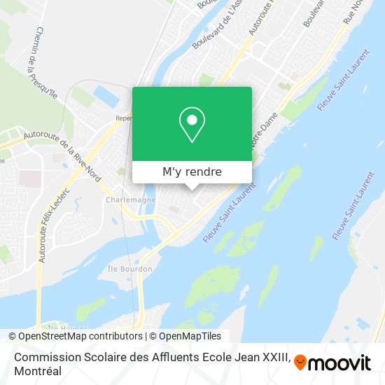 Commission Scolaire des Affluents Ecole Jean XXIII plan