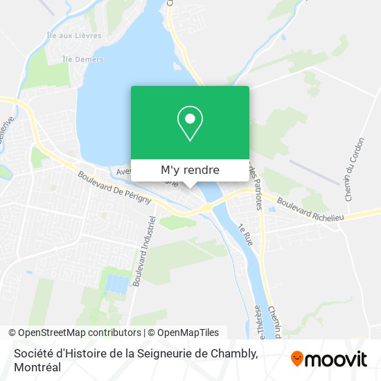 Société d'Histoire de la Seigneurie de Chambly plan