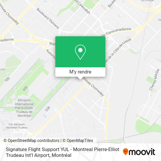 Signature Flight Support YUL - Montreal Pierre-Elliot Trudeau Int'l Airport plan
