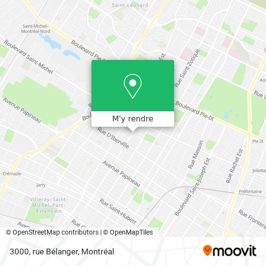 3000, rue Bélanger plan