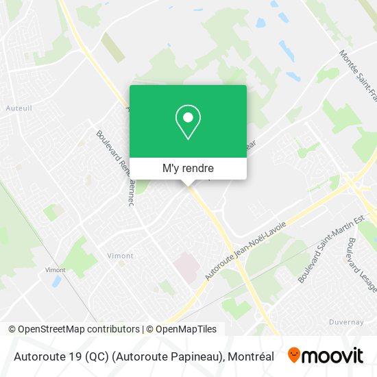 Autoroute 19 (QC) (Autoroute Papineau) plan