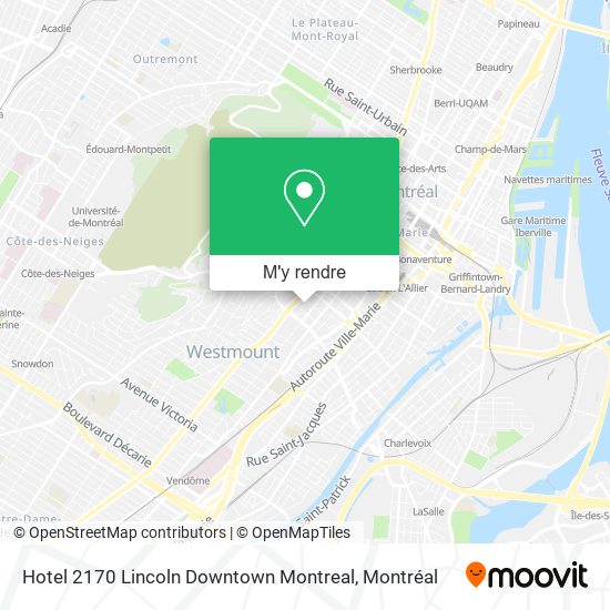 Hotel 2170 Lincoln Downtown Montreal plan