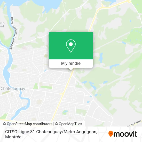 CITSO Ligne 31 Chateauguay / Metro Angrignon plan