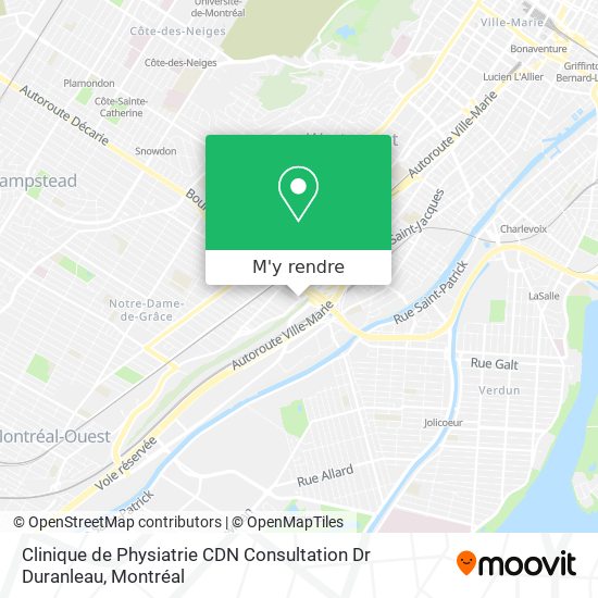 Clinique de Physiatrie CDN Consultation Dr Duranleau plan