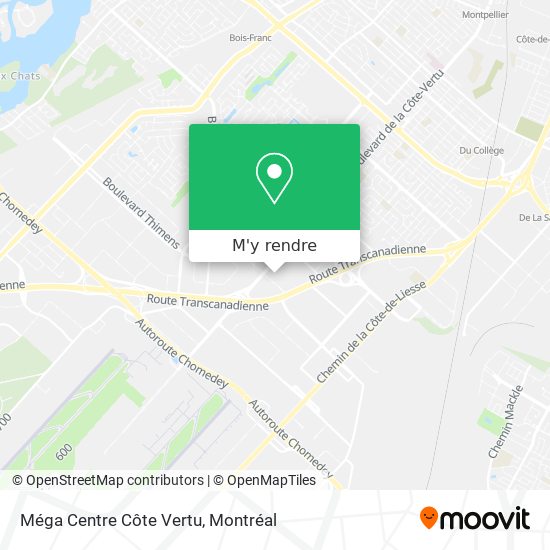 Méga Centre Côte Vertu plan