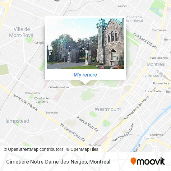 Cimetière Notre-Dame-des-Neiges plan