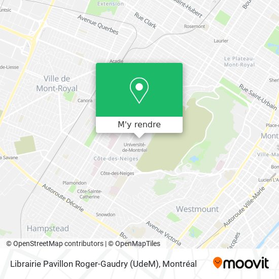 Librairie Pavillon Roger-Gaudry (UdeM) plan