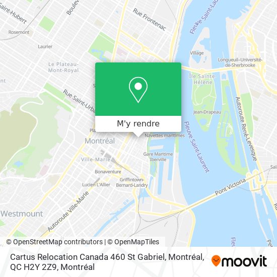 Cartus Relocation Canada 460 St Gabriel, Montréal, QC H2Y 2Z9 plan