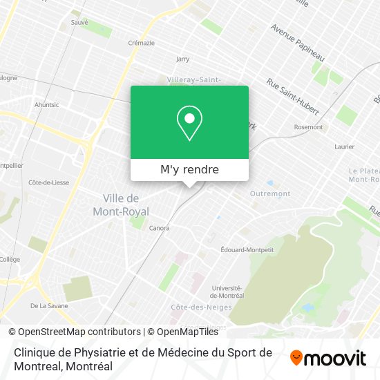Clinique de Physiatrie et de Médecine du Sport de Montreal plan