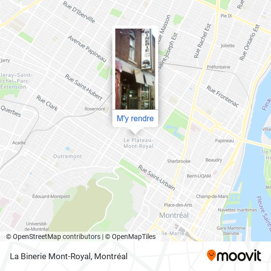 La Binerie Mont-Royal plan