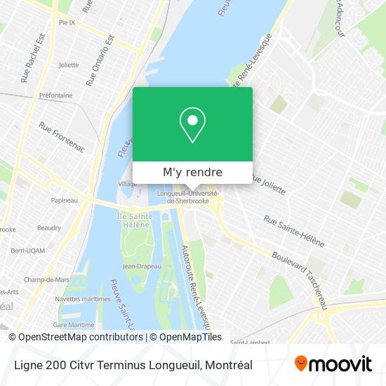 Ligne 200 Citvr Terminus Longueuil plan