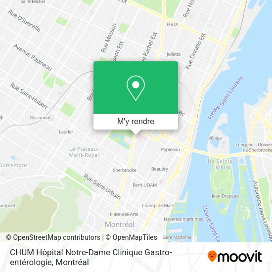 CHUM Hôpital Notre-Dame Clinique Gastro-entérologie plan