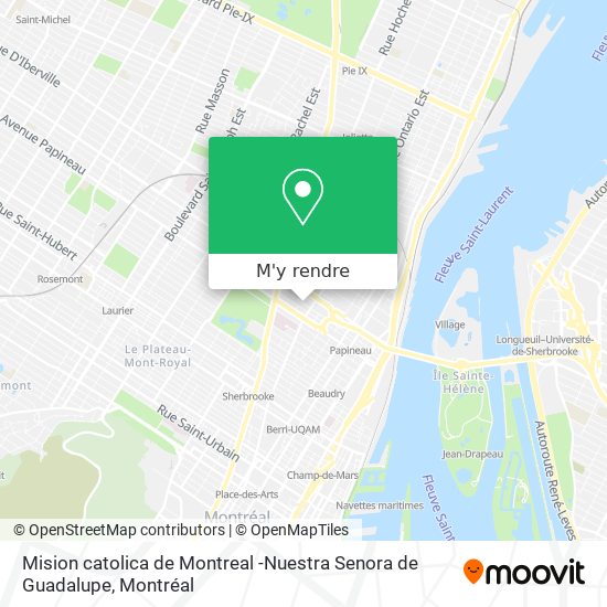 Mision catolica de Montreal -Nuestra Senora de Guadalupe plan