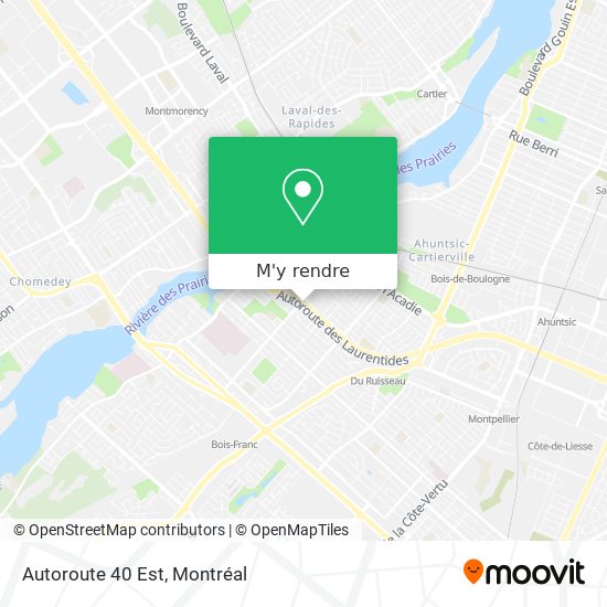 Autoroute 40 Est plan