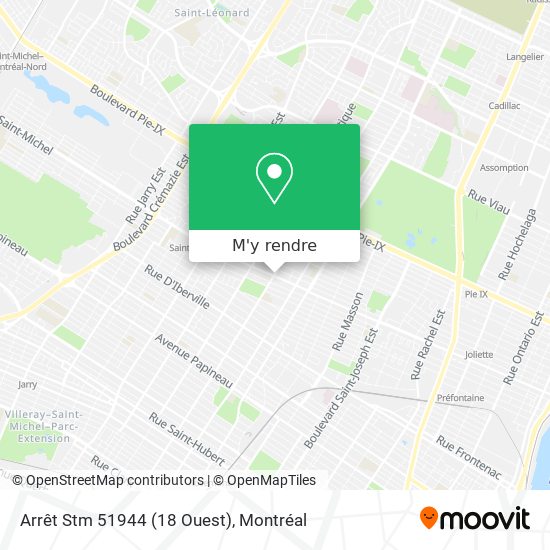 Arrêt Stm 51944 (18 Ouest) plan