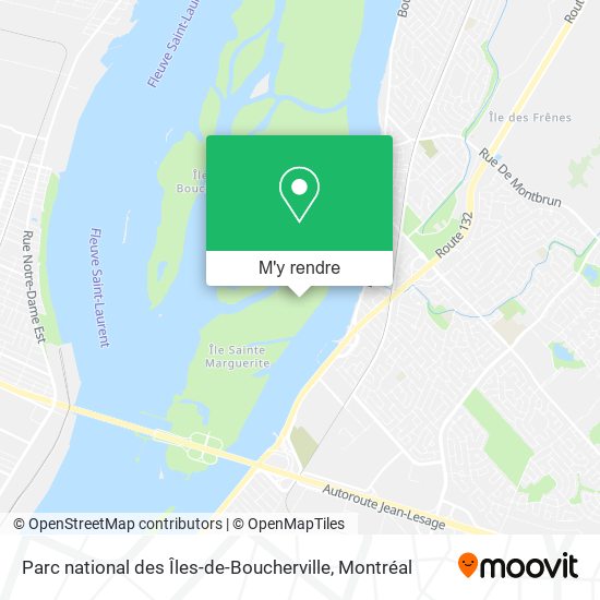 Parc national des Îles-de-Boucherville plan