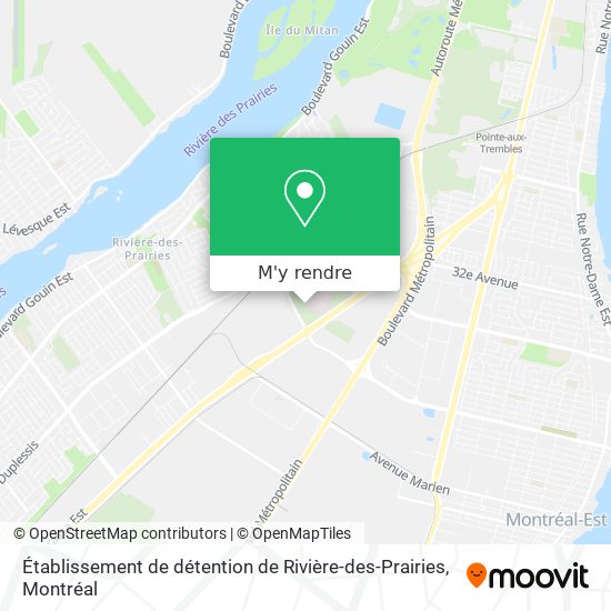 Établissement de détention de Rivière-des-Prairies plan
