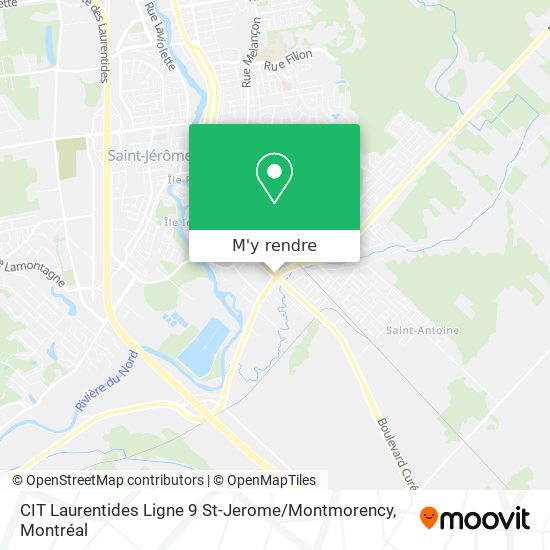 CIT Laurentides Ligne 9 St-Jerome / Montmorency plan