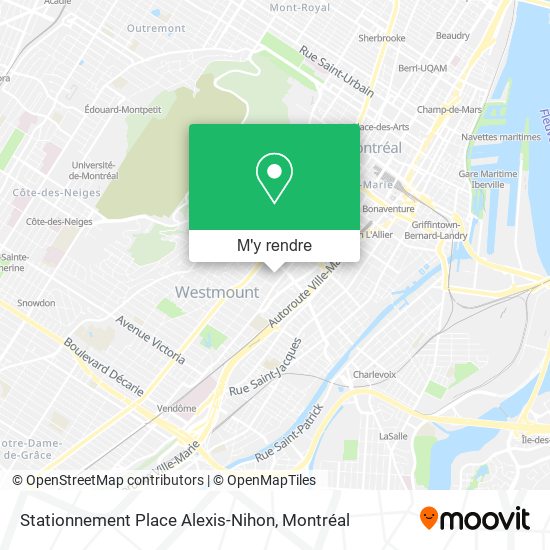 Stationnement Place Alexis-Nihon plan