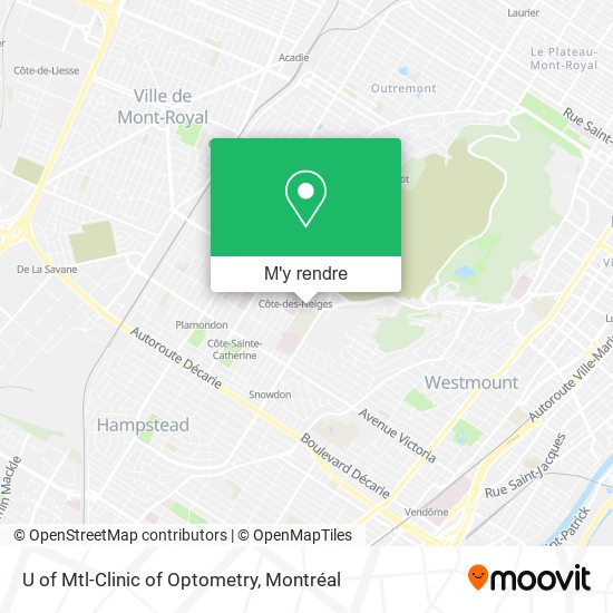 U of Mtl-Clinic of Optometry plan