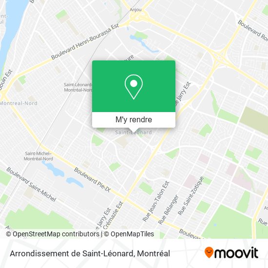Arrondissement de Saint-Léonard plan