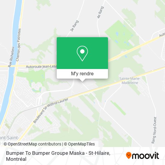 Bumper To Bumper Groupe Maska - St-Hilaire plan