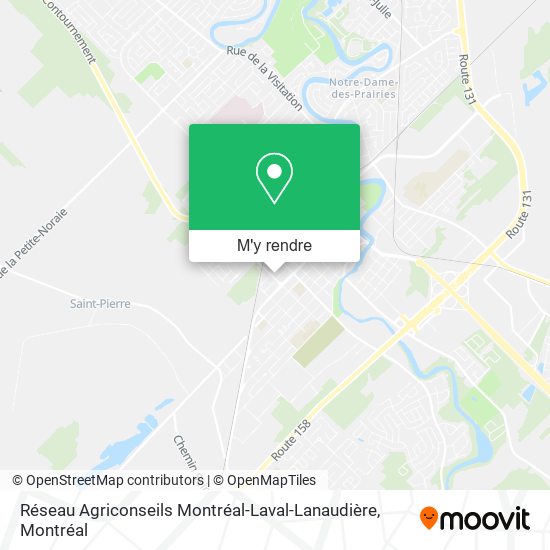 Réseau Agriconseils Montréal-Laval-Lanaudière plan