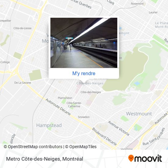 Metro Côte-des-Neiges plan