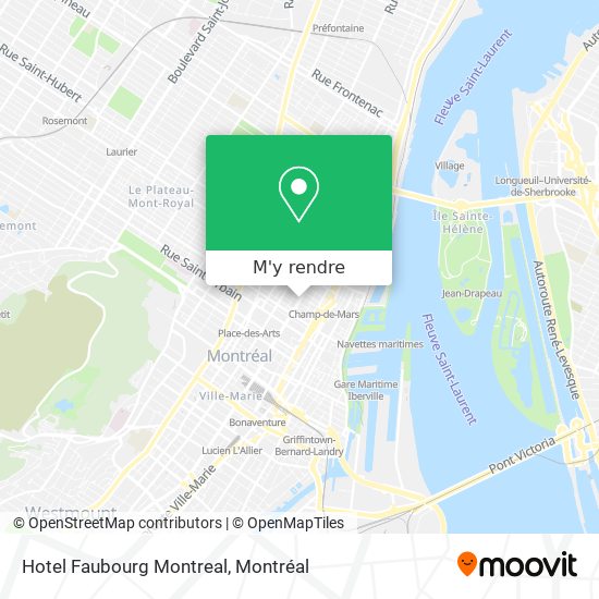 Hotel Faubourg Montreal plan