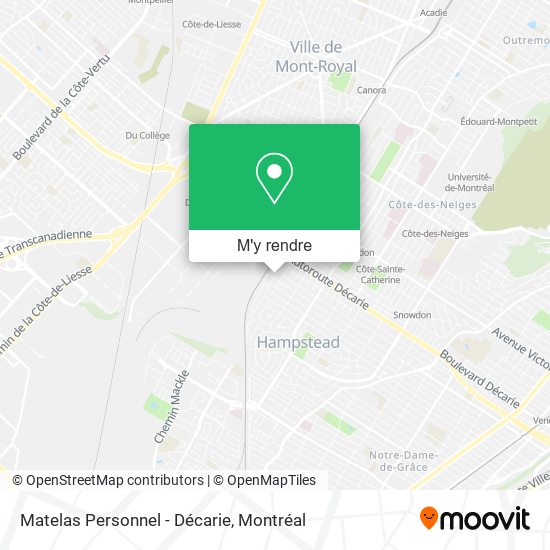 Matelas Personnel - Décarie plan