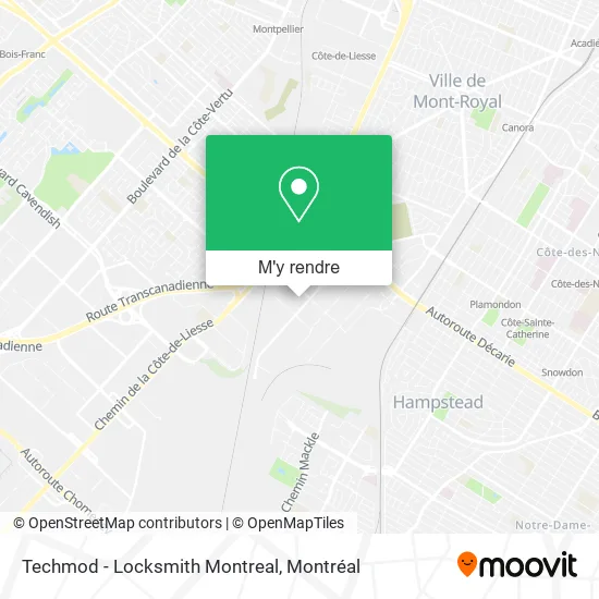Techmod - Locksmith Montreal plan