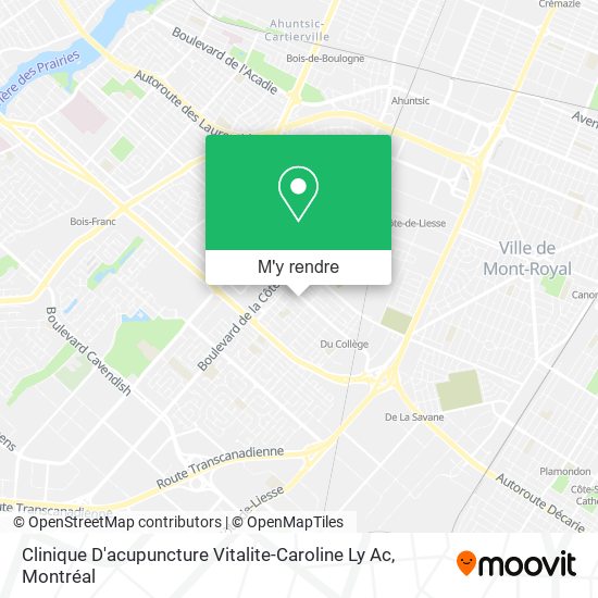 Clinique D'acupuncture Vitalite-Caroline Ly Ac plan