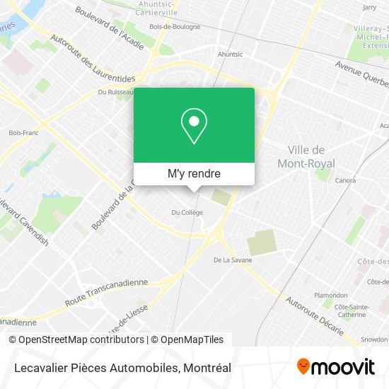 Lecavalier Pièces Automobiles plan